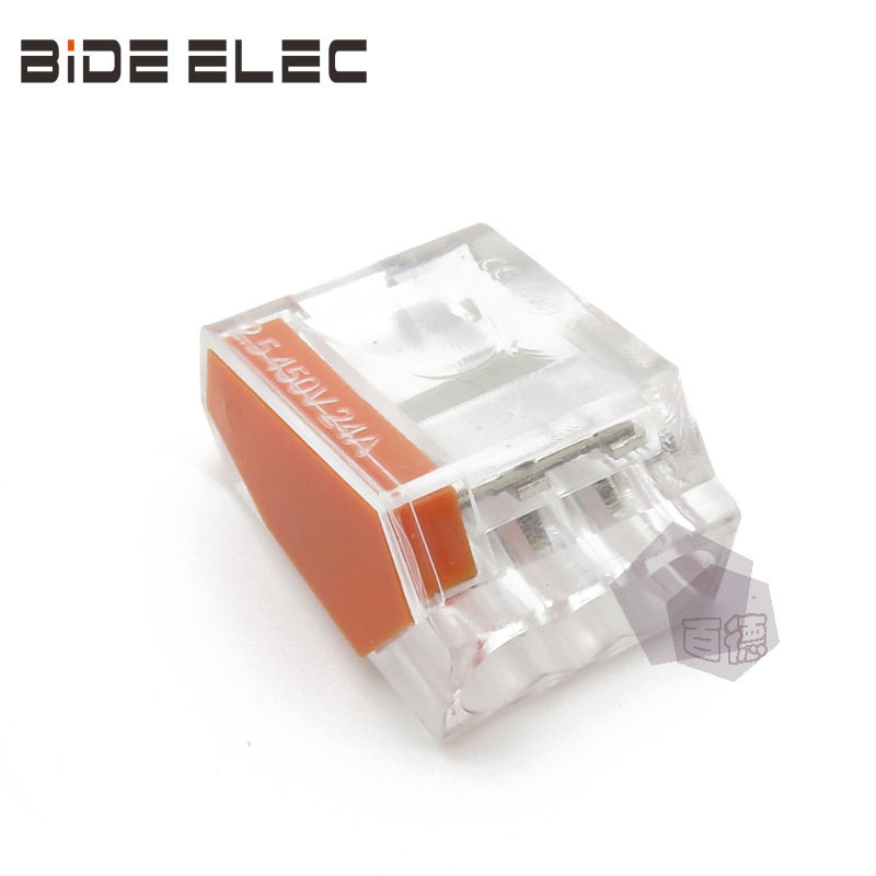 PC253三孔橙色紧凑型快速接线端子接线盒用导线连接器BIDE ELEC,五金/工具,其他端接件及接线装置,淘宝优惠券,粉丝福利购,淘宝优惠卷