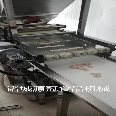鸡柳裹粉机 不锈钢鸡排上粉机 雪花片包裹机 连续式带鱼段粘粉