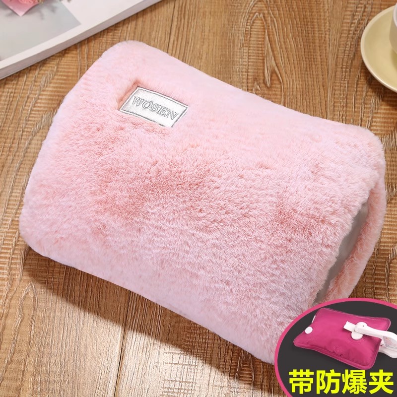 毛绒热水袋充电暖手宝暖水袋暖脚