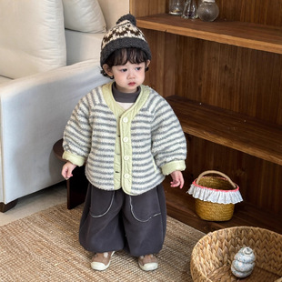 男宝秋冬棉袄两面穿外套婴童加厚棉服小宝宝好看童装男童加绒套装