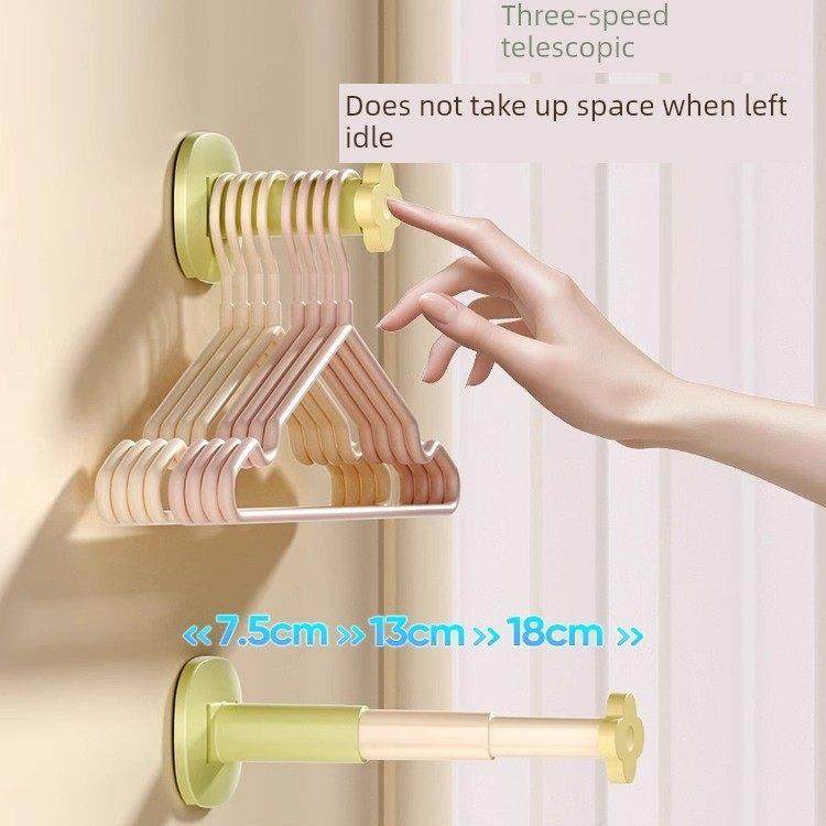 衣架收纳架可伸缩壁挂式免打孔收纳神器衣柜门后多功能可伸缩挂钩,收纳整理,衣架收纳架/盒,淘宝优惠券,粉丝福利购,淘宝优惠卷
