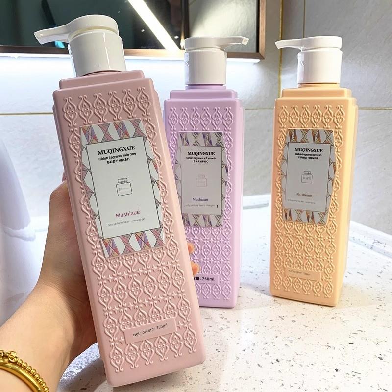 洗发水沐浴露护发素套装三件套 香水洗发水持久留香72小时正品