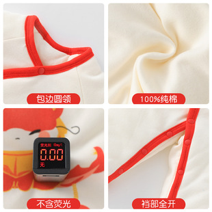 冬季婴儿拜年服120g夹棉蝴蝶衣男女连体衣宝宝衣服A类无骨哈衣