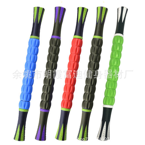 齿轮肌肉筋膜棒身体放松按摩棒滚轮健身美体塑身筋膜棒