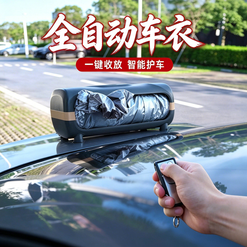 suv汽车车罩防晒防雨隔热收缩懒人专用防尘遮阳罩全自动车衣全罩
