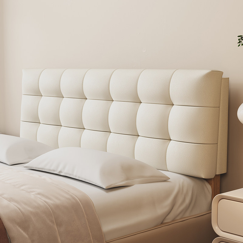 【柏妮朵】高级感皮床头软包靠垫榻榻米靠背垫新款免洗大靠枕套罩,居家布艺,床头靠垫,淘宝优惠券,粉丝福利购,淘宝优惠卷