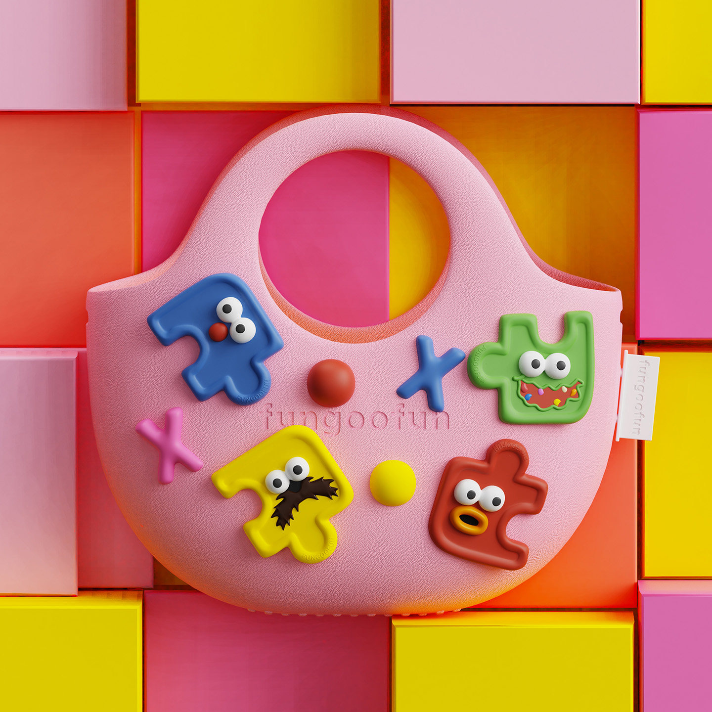 fungoofun/梵高范原创包面配件包包扣花  拼图小怪兽,服饰配件/皮带/帽子/围巾,包挂件,淘宝优惠券,粉丝福利购,淘宝优惠卷