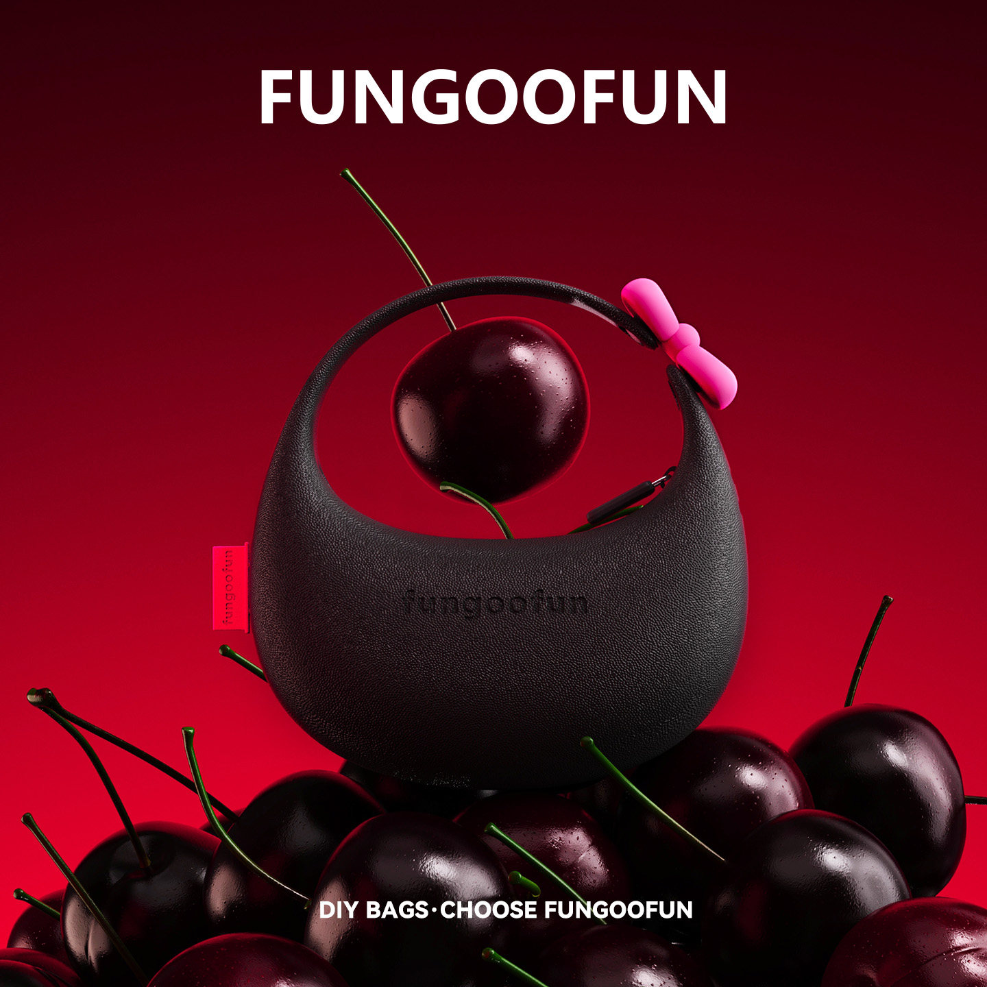 Fungoofun梵高范圈圈包单肩小斜挎包女高级感可爱外出轻量化包包