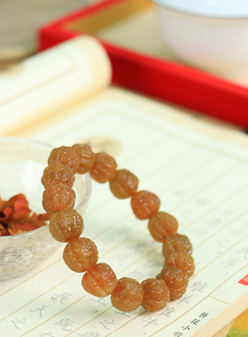 正宗新疆和田玉且末糖料全糖大权在握核桃手串手链高档文玩珠宝