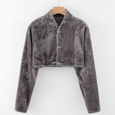 法兰绒保暖护肩睡觉坎肩颈椎