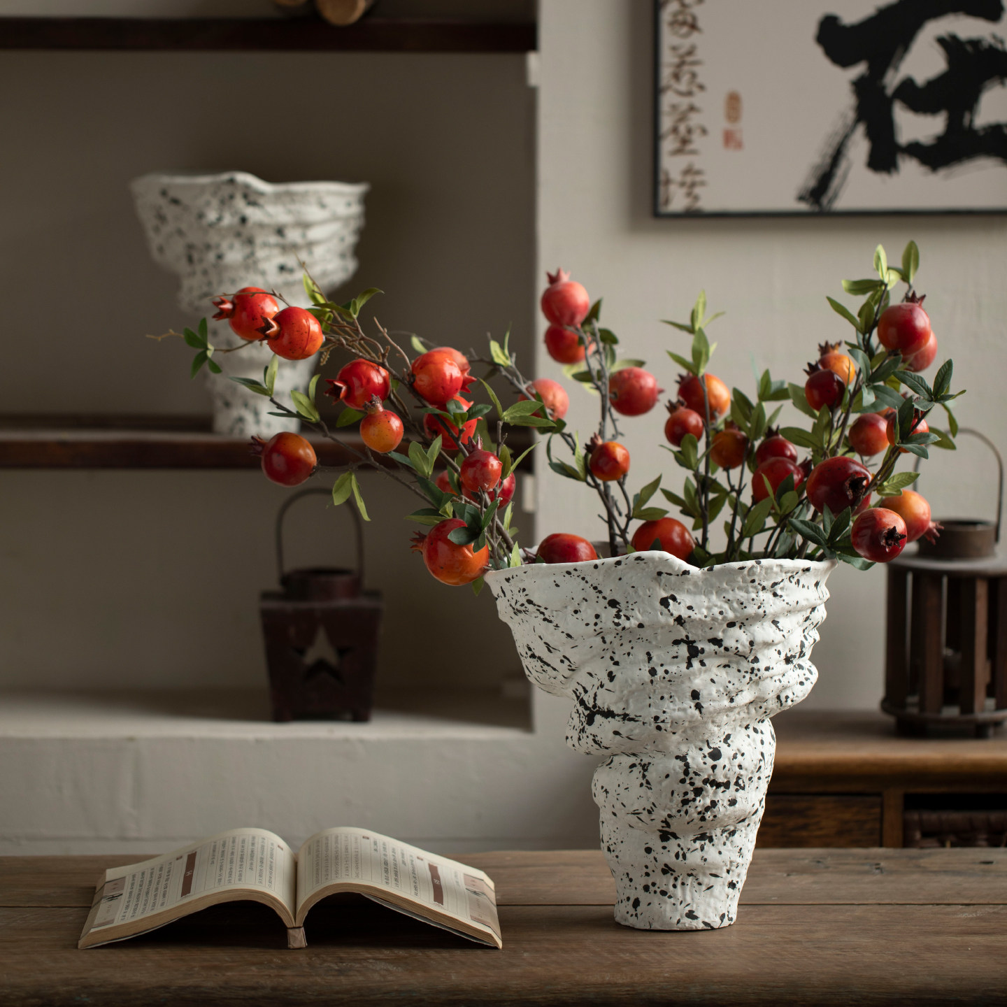 景德镇复古怀旧陶瓷花瓶侘寂风插花粗陶罐家居酒店民宿装饰品摆件,家居饰品,花瓶,淘宝优惠券,粉丝福利购,淘宝优惠卷