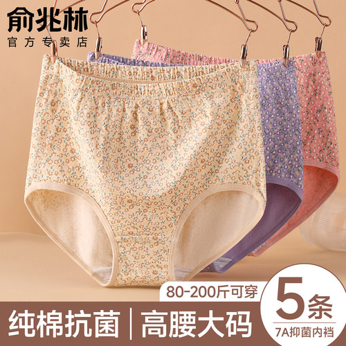俞兆林老年女纯棉抗菌三角裤