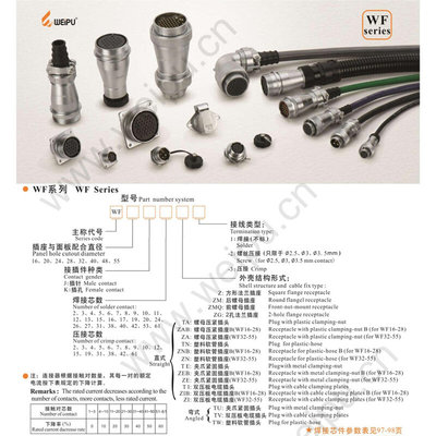 威浦航空插防水头WF32-468四六十10针11孔12-1319芯公母对接TE/Z