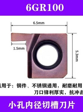 小内径切槽刀6GR/7GR/8GR/9GR/100/150/200/250/SNGR数控浅槽刀片