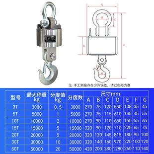 尤立德电子吊磅5吨无线打印吊秤行车秤20T吊称3T挂钩秤10吨吊钩称