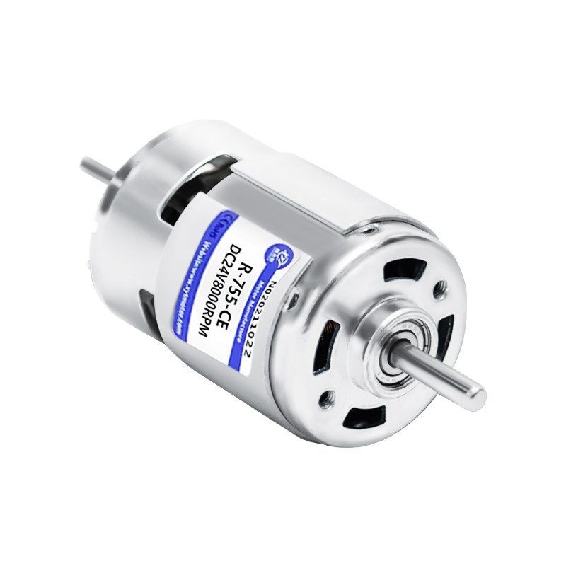 755DC直流减速微型电机 高速大扭力马达12V24V滚珠轴承小型电动机