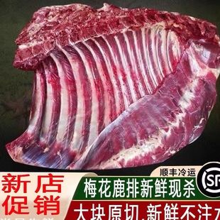 顺丰 新鲜鹿排骨多肉正宗梅花鹿鹿排现杀速冻年货鹿排骨不带皮 包邮