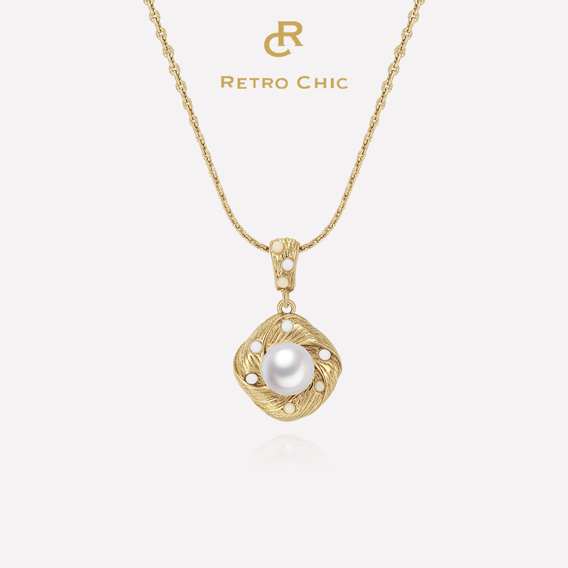 RetroChic金丝珍珠吊坠