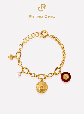 RetroChic玳瑁金币手链