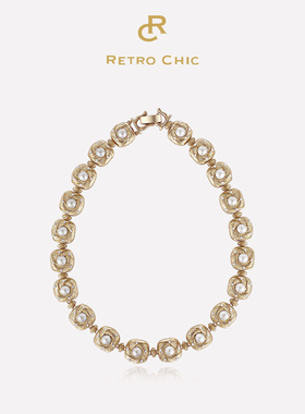 RetroChic金丝珍珠项链