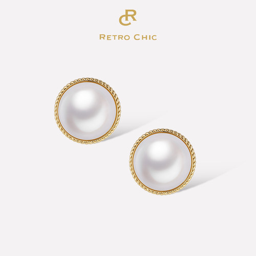 RetroChic女王贝珠耳钉