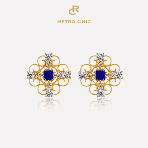 RetroChic兰梦复古蕾丝耳钉