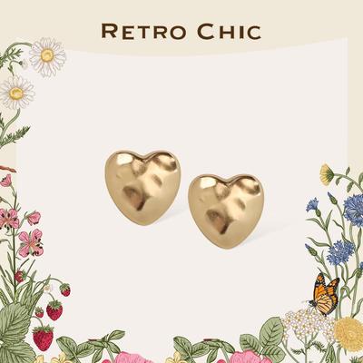 RetroChic伊甸之心耳钉复古气质