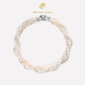 情人节礼物 Retro Chic意大利复古时尚 首饰王妃珍珠扭纹项