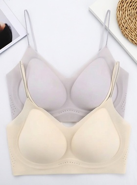 都市丽人新款LBC6N1山茶花香氛衣无痕果冻条小胸聚拢无钢圈文胸