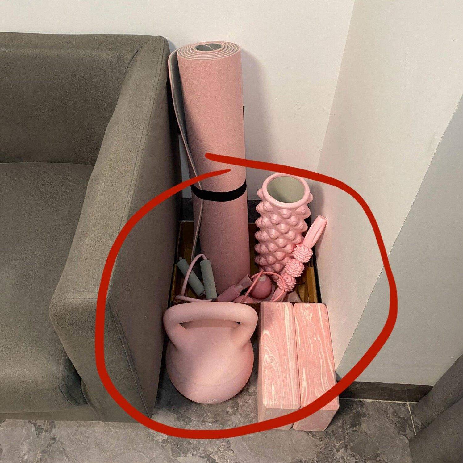 瑜珈垫收纳筐带轮可移动健身运动器材收纳神器家用防尘多功能置物,收纳整理,运动器材收纳用具,淘宝优惠券,粉丝福利购,淘宝优惠卷