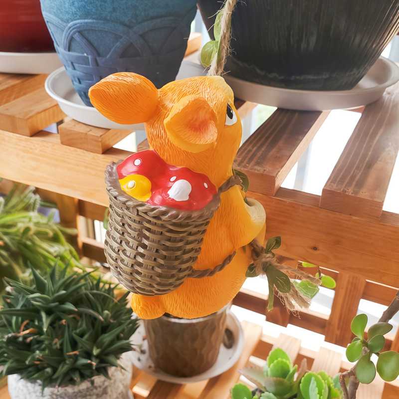 爬藤小兔子挂件小动物悬挂装饰品