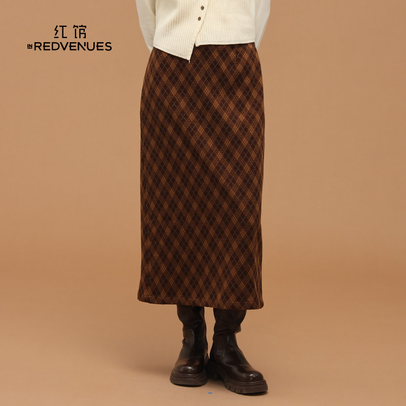 松紧腰设计师款半身裙