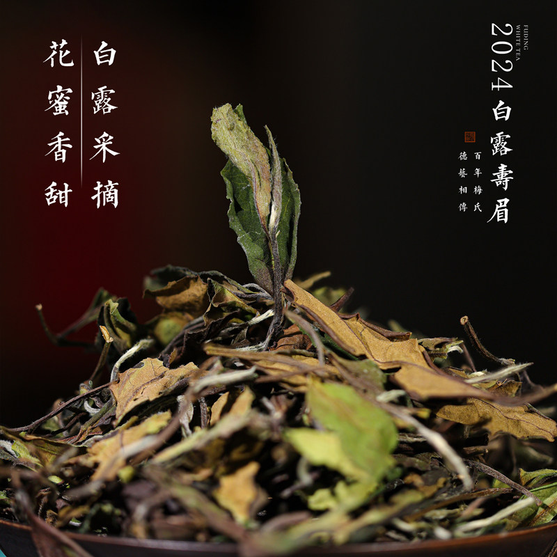 梅伯珍2024年白露寿眉500g福鼎白茶叶一级寿眉散装口粮茶清扬蜜甜