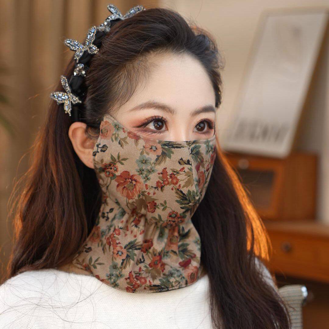 长款护脖口罩女秋冬季加绒