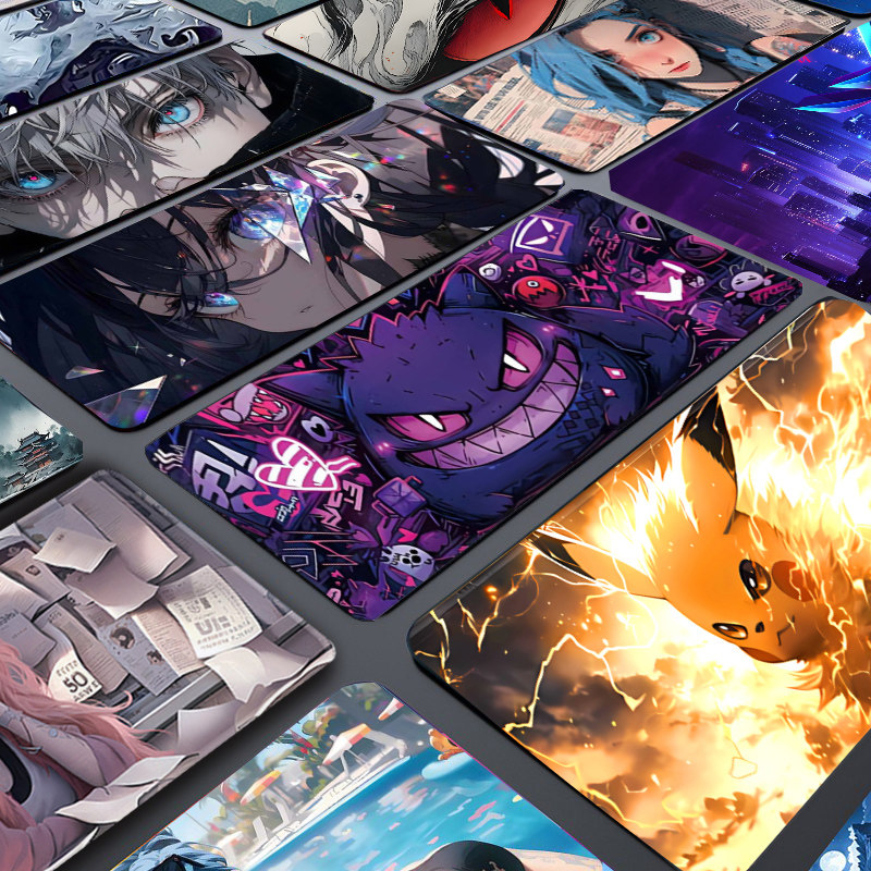 二次元鼠标垫超大号电竞游戏电脑键盘男女生办公室创意防滑桌垫