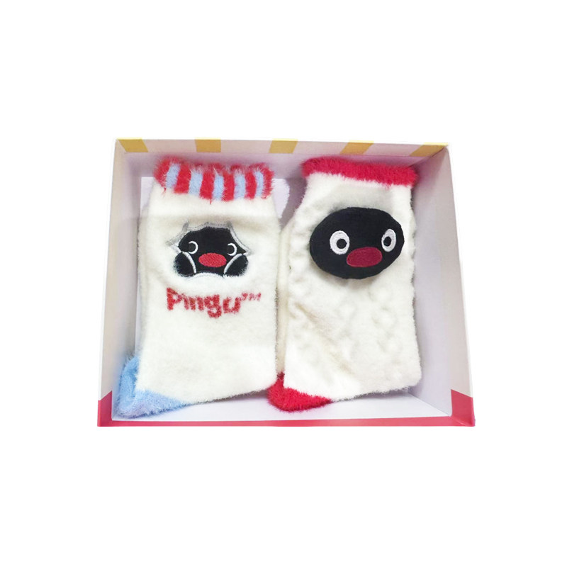KKV新品Pingu家居袜套盒冬季女学生棉袜卡通中筒休闲百搭新年礼物,模玩/动漫/周边/娃圈三坑/桌游,动漫T恤/鞋帽/服装,淘宝优惠券,粉丝福利购,淘宝优惠卷