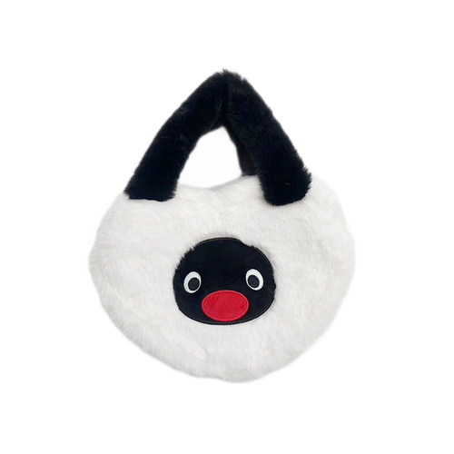 KKVPingu爱心毛绒手提包