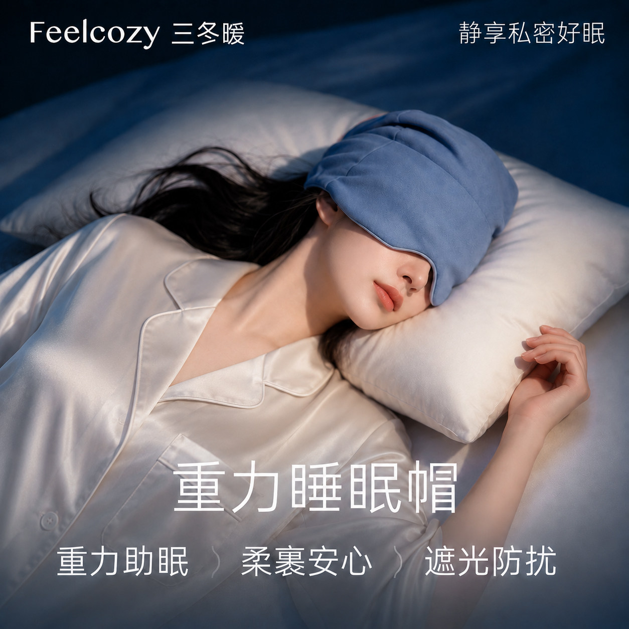 【睡帽眼罩一体】重力微压助睡眠