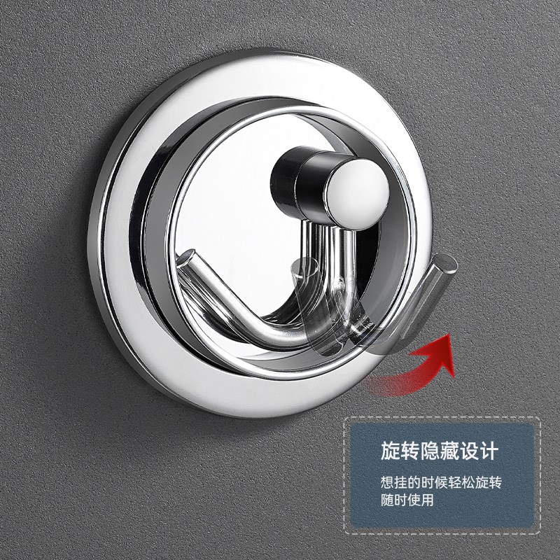 304不锈钢入户挂钩隐藏式旋转重力门口墙壁活动挂单钩免打孔小区