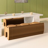 精选纸玲珑创意造型长凳风琴纸凳懒人凳客厅省空间可折叠伸缩长凳