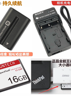 适用索尼DSLR-A700 A850 A900单反相机配件锂电池充电器16G内存卡