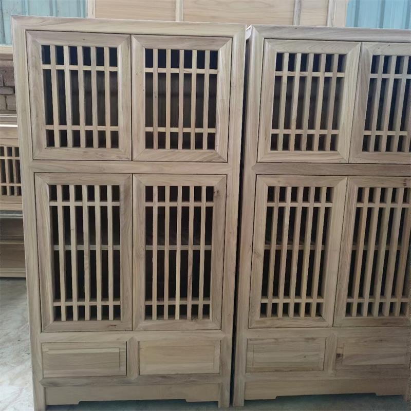 榆木书架书柜儿童书阁置物架现代简约博古架多宝阁