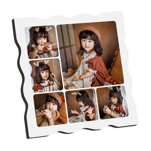 相框摆台照片定制洗照片做成水晶曲边创意相框相片打印加相框制作