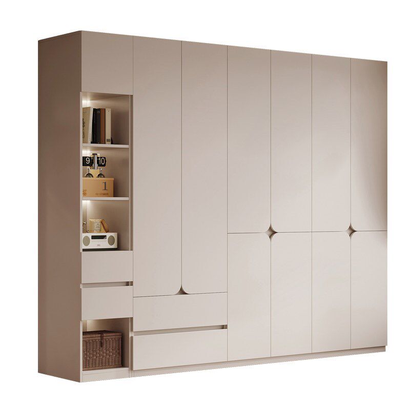 精选莫干山实木衣柜家用卧室分段式挂衣橱2026新款爆款免拉手柜子