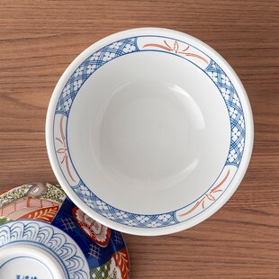 精选美浓烧日式岁寒三友6.0英寸折腰碗进口家用碗米饭碗吃饭喝汤