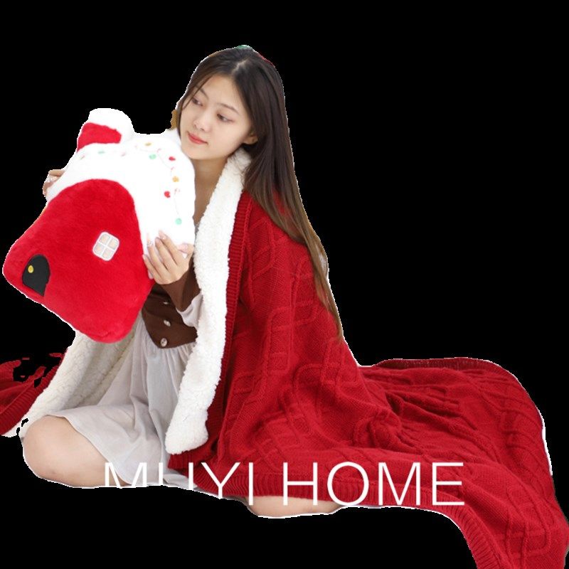 精选龙年红粗毛线装饰毯红色新年毛毯节日毯子沙发盖毯床上用毛毯,床上用品,休闲毯/毛毯/绒毯,淘宝优惠券,粉丝福利购,淘宝优惠卷