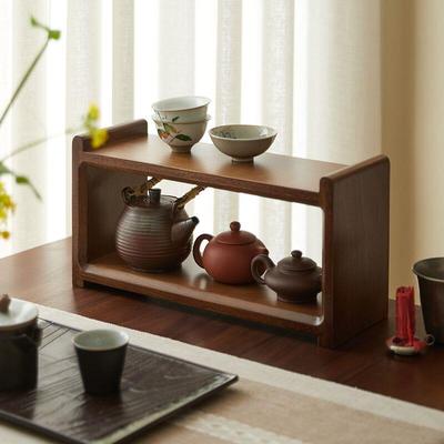 实木杯架桌面水杯收纳层架茶杯咖啡马克杯展示架客厅台面多层置物