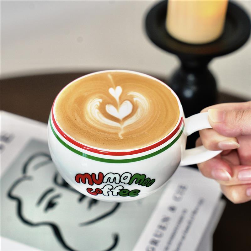 牛小咖MUMAMOO米兰主题咖啡拿铁杯专用杯300ml