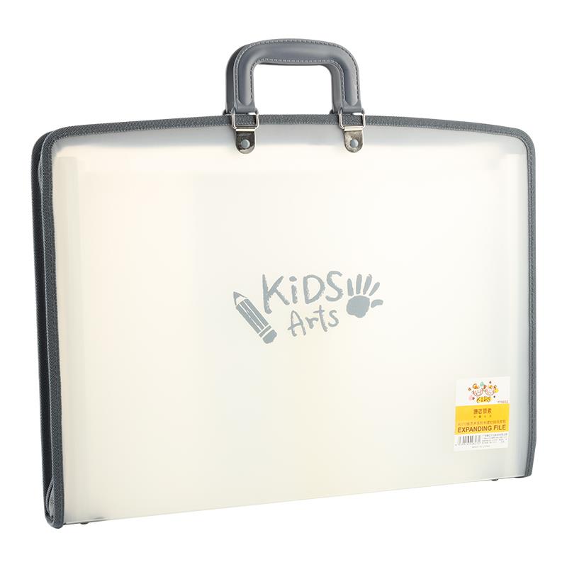 康百A3手提拉链风琴包多层文件夹可爱办公用文件袋8k收纳盒插页试