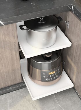 精选自制白色收纳托盘滑轨抽屉定制矮款柜内置物层架长方形分层储